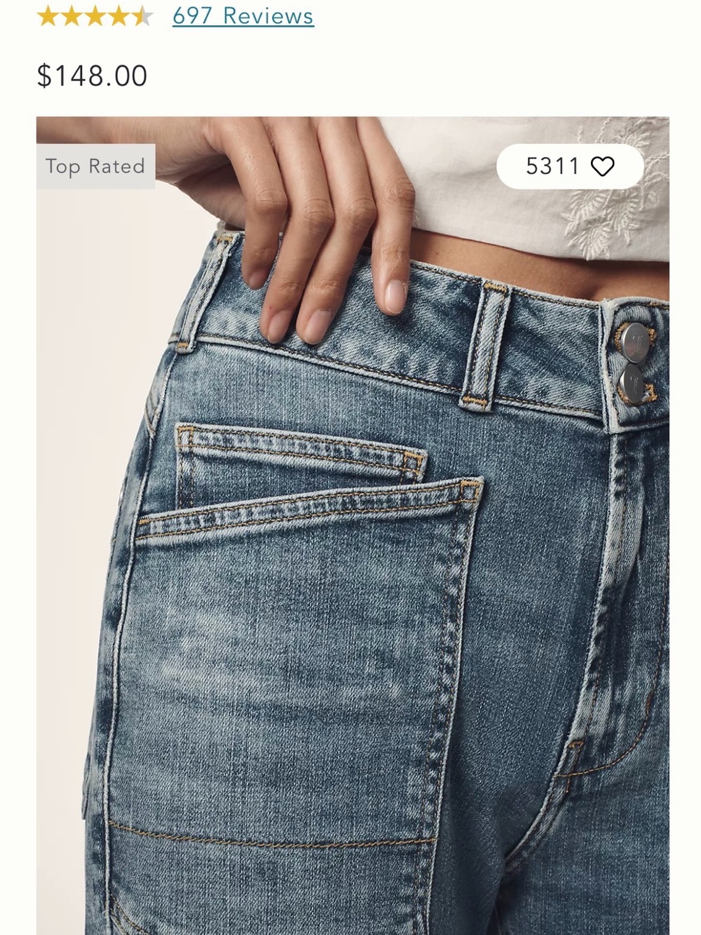 Pilcro Mid Rise Relaxed Jean - Picture 4 of 5